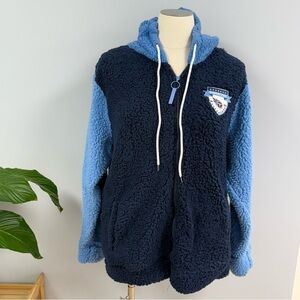 NWT Tennessee Titans Fuzzy Fleece Teddy Bear M Jacket Hoodie Navy NFL Apparel